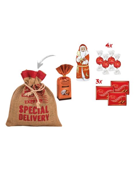 Christmas gift in jute bag No. 3 with advertising