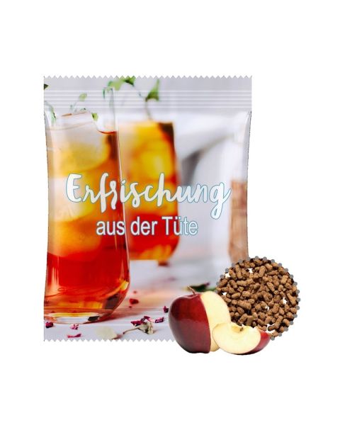 10 g instant apple iced tea in promotional bag with promotional print