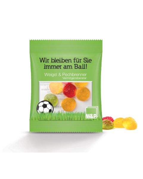 15 g Trolli Fruchtgummi Fußbälle im Werbetütchen mit Logodruck