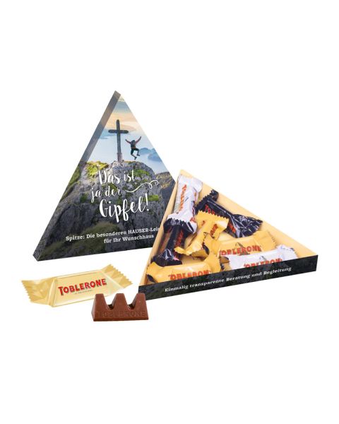 TOBLERONE minis in triangular gift box with advertising print