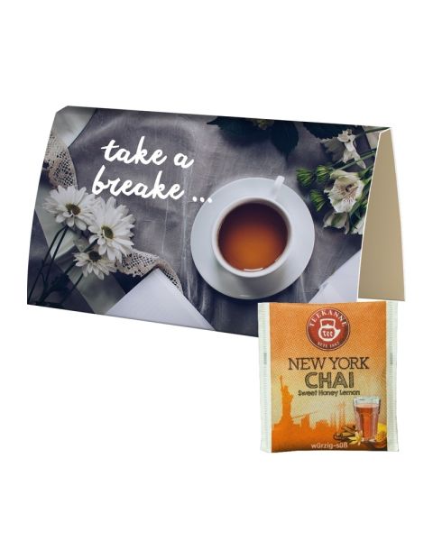 Ney York CHAI tea bags in printable folding card