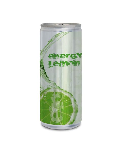 Werbedose Energy Lemon mit Logodruck