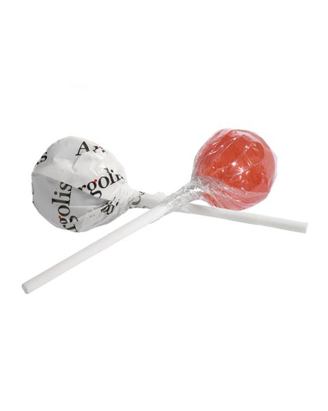 13 g round lollipops with foil and all-over print