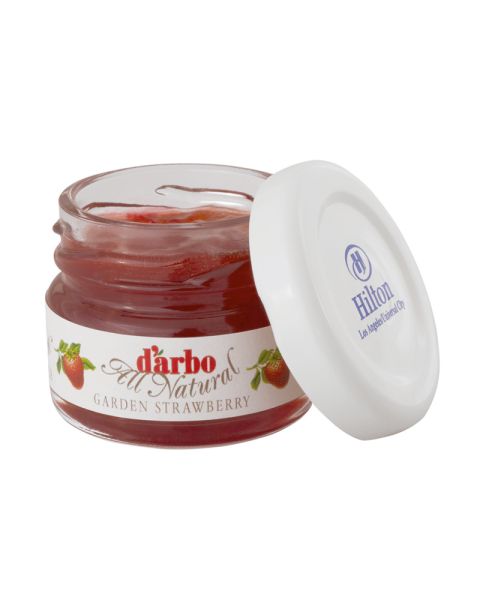 28 g Erdbeer Konfitüre im Miniglas mit individueller Deckelbedruckung