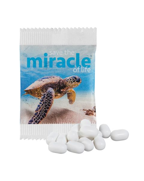 tic tac fresh mints in paper bags with promotional print