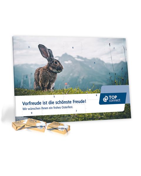 Werbe-Tisch-Osterkalender Lindt mit Werbebedruckung