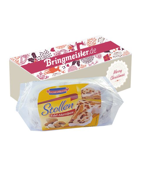 200 g Christmas stollen in a gift box with promotional print