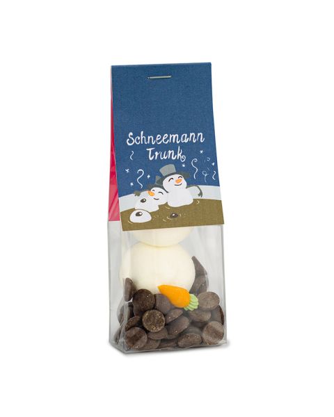 Snowman drink with promotional header