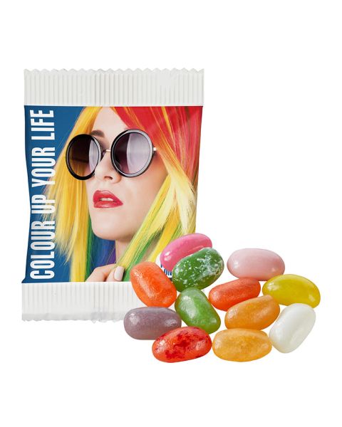 American jelly beans in paper promotional bags