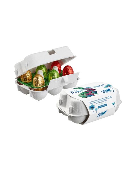 Ferrero Küsschen chocolate eggs, set of 6 in egg carton with promotional sleeve