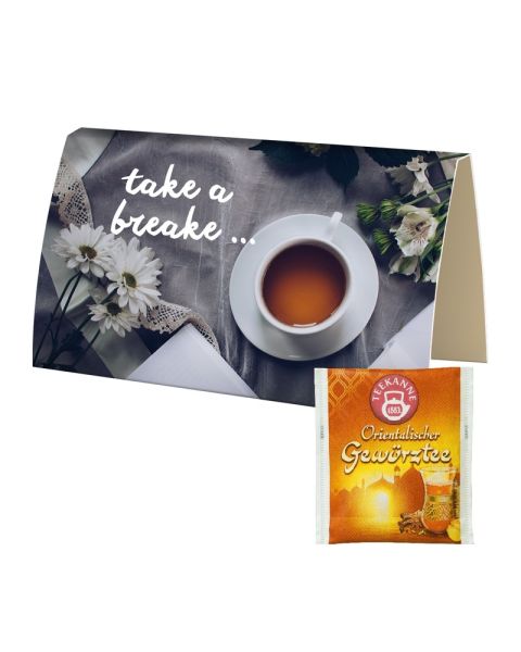 Tea bags Oriental Spiced Tea in printable folding card