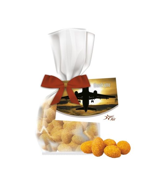 25 g Express Paprika Peanuts in a flat bag with advertising tag