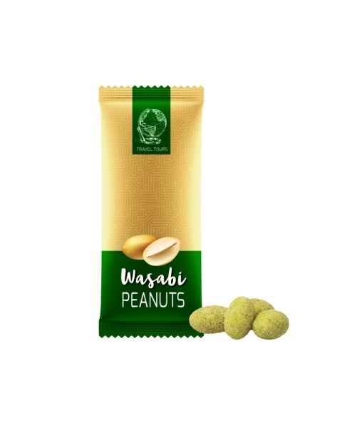 40 g Wasabi-Erdnüsse im Stickpack mit Werbedruck