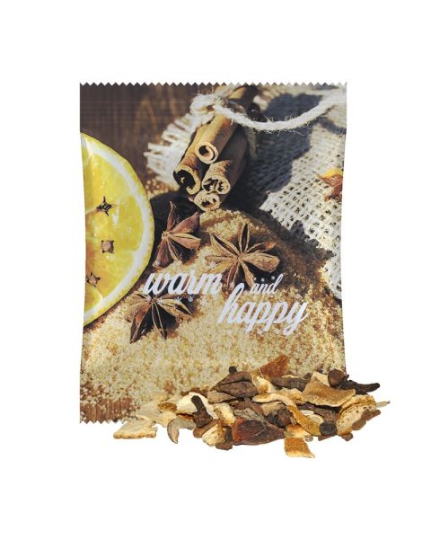 7 g mulled wine spice mix in promotional bag with logo print