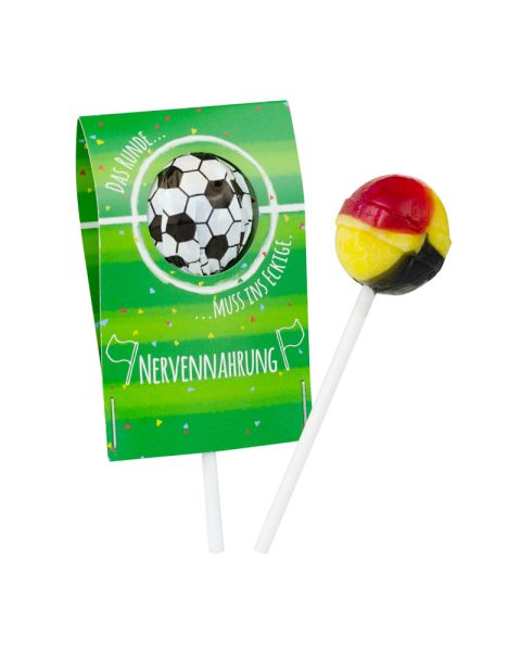 Lollipops with promotional fold-out card