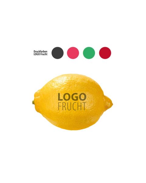 PR LogoZitrone mit Werbedruck