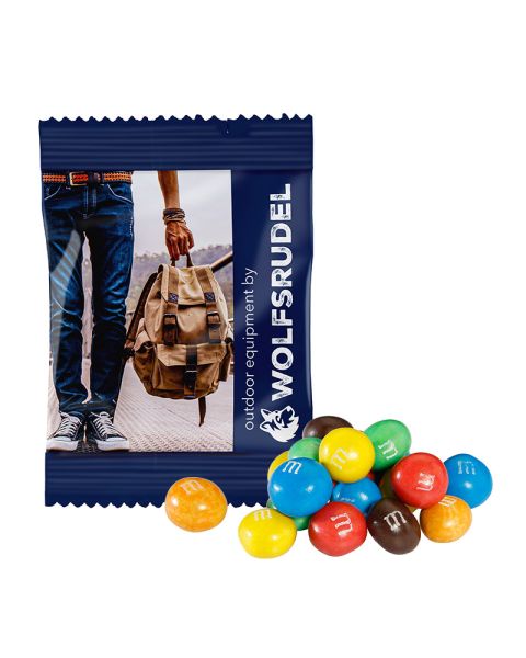 10 g M&M's Crispy in promotional bags with logo print