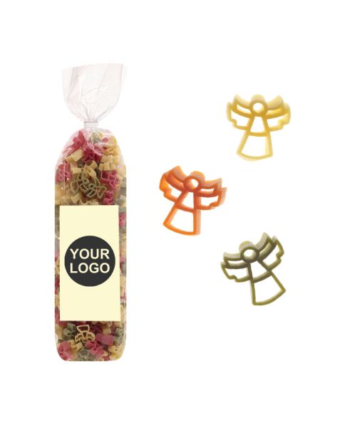 250 g Werbe-Nudeln in Engel-Form im Standbeutel mit Werbeetikett