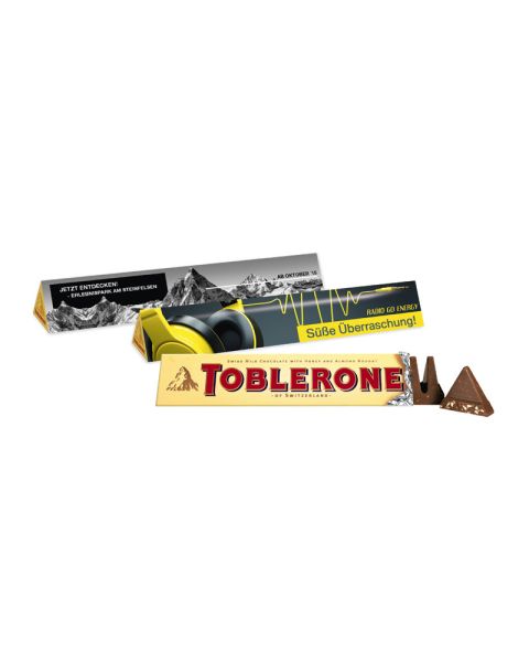 100 g Toblerone bar in promotional slipcase with logo print