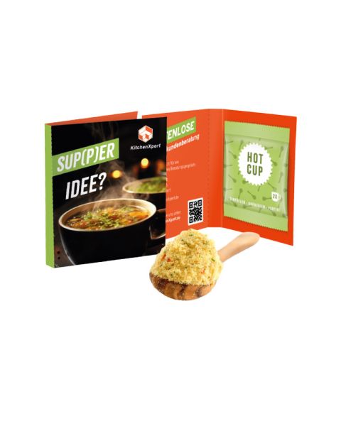 Advertising card Maistro soup powder My clear soup with logo print