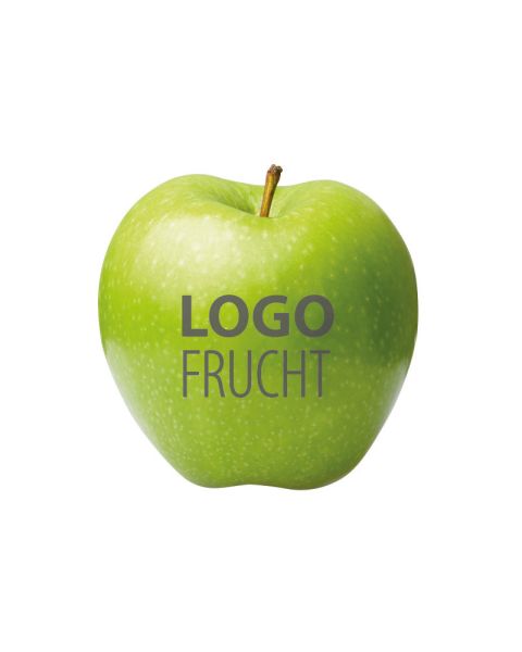 PR LogoApfel grün mit Werbedruck