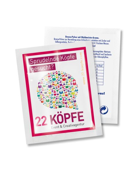 Ahoj Brausepulver in paper promotional bags