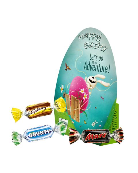 Celebrations Mix in egg-shaped box with promotional print