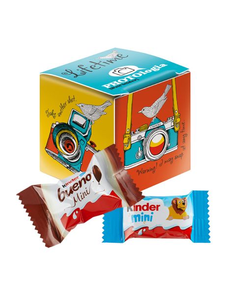 Mini promo cubes Kinder Mix with logo print