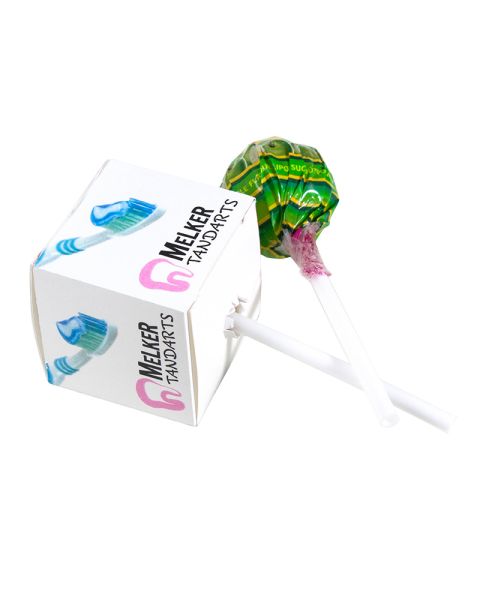 Chupa Chups lollipops in printed cardboard box