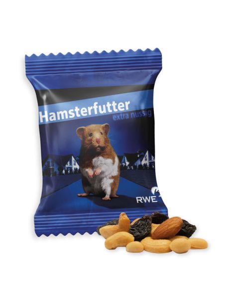 20 g trail mix in promotional bags with logo print