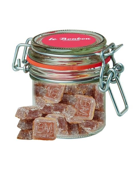 60 g Bavarian malt sweets in mini sweet jar with promotional label