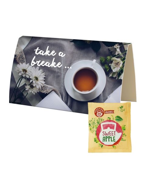 Organic Sweet Apple tea bags in printable folding card