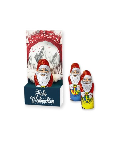 15 g chocolate Santa Claus in promotional cardboard box