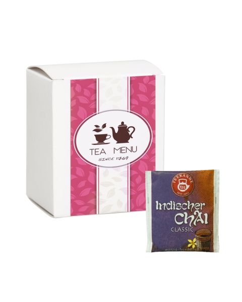 20 g Indian Chai Classic tea bags in folding box with promotional print