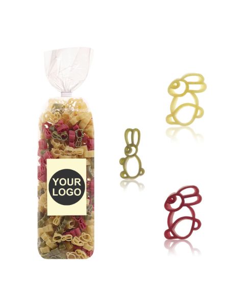 250 g Easter pasta in stand-up pouch with promotional label