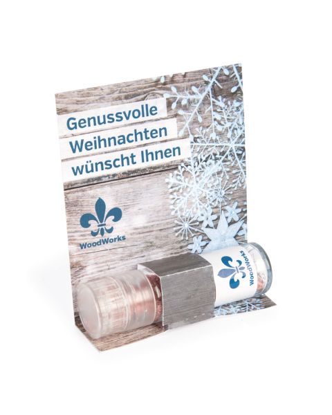 Salzmühle Xmas mit bedruckter Displaykarte