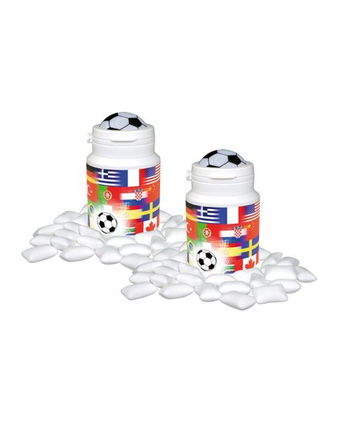 Fußball Gum Box mit Werbebedruckung