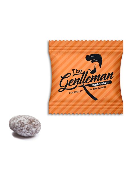 1 cinnamon almond in promotional advertising bag