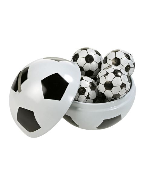 WM Fußball Spardose mit Schokolade und Werbekarte