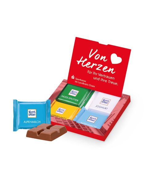 Mailing Präsentbox Ritter SPORT Minis mit Werbedruck