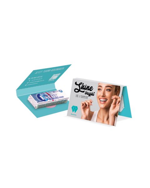 Extra Professional chewing gum advertising card with promotional print