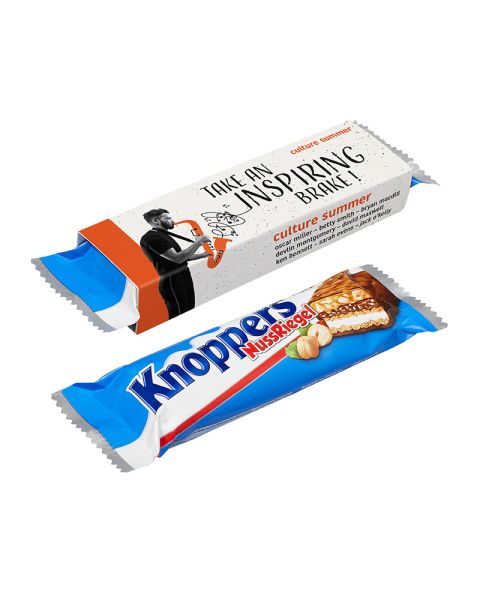 Knoppers bars in promotional slipcase with logo print