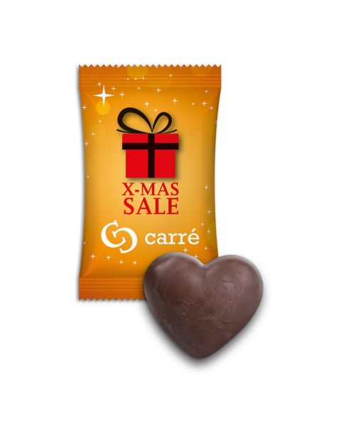 Gingerbread hearts filled in promotional flow pack