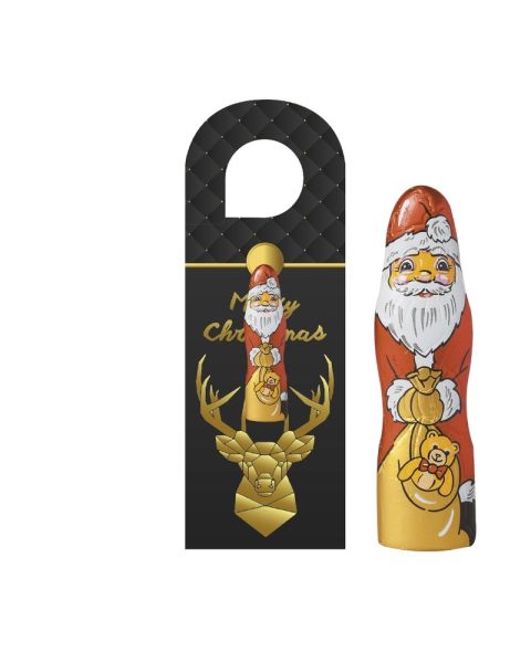Customised door hanger with a 13 g chocolate Santa Claus