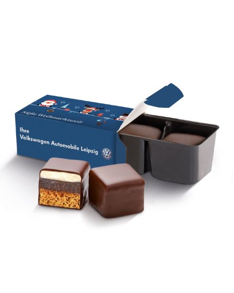 2 domino stones with promotional print
