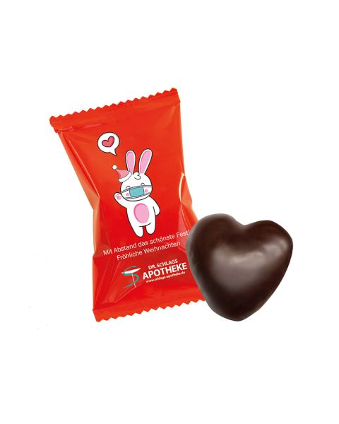 WEISS gingerbread heart in promotional bag with logo print