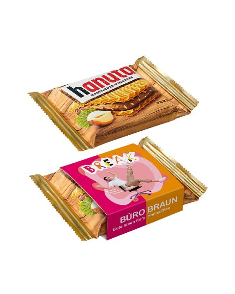 Hanuta in promotional slipcase with logo print