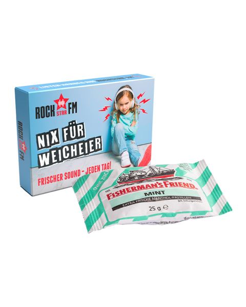 25 g Fisherman's Friend in promotional cardboard packaging