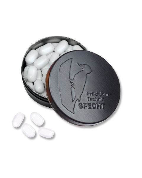 tic tac XS pocket tin with logo embossing