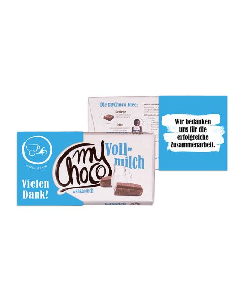 180 g myChoco Schokoladentafel Vollmilch mit Werbebanderole